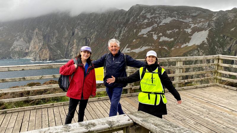 Donegal Camino: Noel Cunningham, Peggy Stringer, Deirdre McGlone.