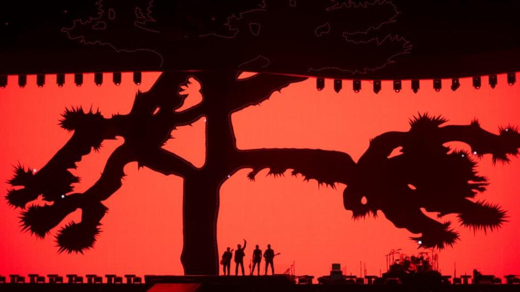 U2 kick off their Joshua Tree Tour 2017 in Vancouver on Friday. Photograph: Jonathan Hayward/Canadian Press/AP