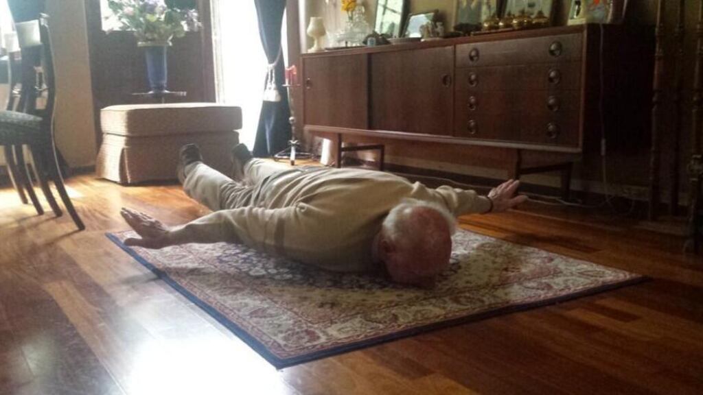 Robin van Persie’s granddad, Wim Ras, keeping it in the family.