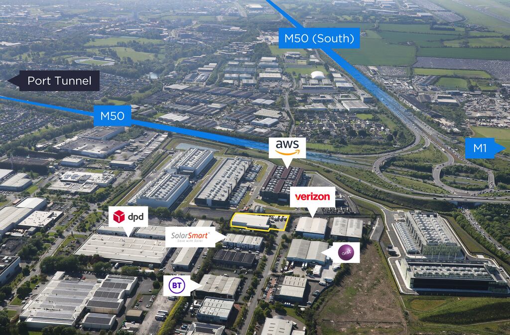 Aerial view shows the property at Willsborough Industrial Estate in Dublin 17, which is let to Gist Distribution Ltd until April 30th, 2027