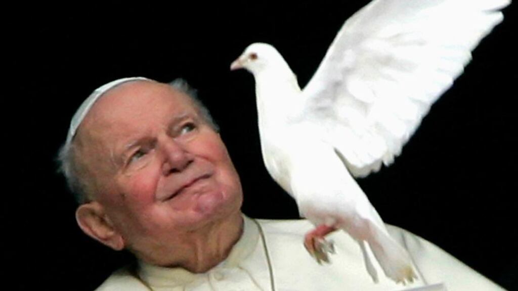 John Paul II has been on a fast track to sainthood since his funeral in April 2005, when banners were displayed proclaiming “Santo subito”, or “Make him a saint immediately”. Photograph: Reuters/Max Rossi