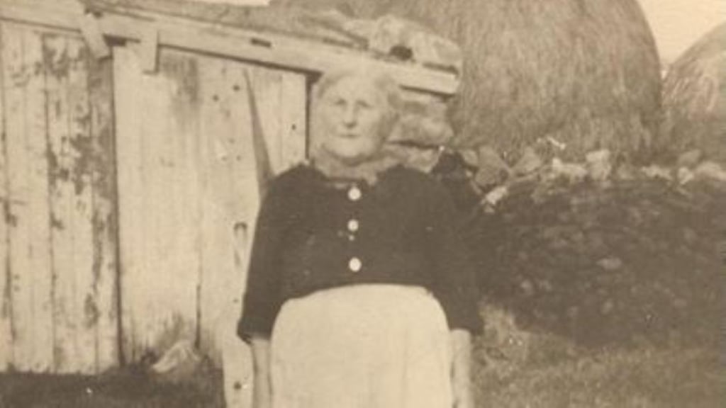 Kate King, great-grandmother of CNN’s John King, at the family’s ancestral home in Doonloughan near Ballyconneely, Co Galway.