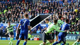 Kevin De Bruyne’s stunning free-kick sinks Leicester and fires Manchester City top of the table