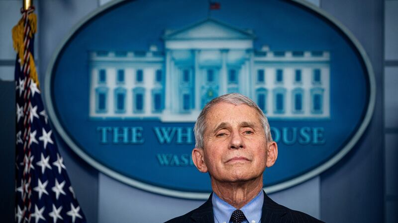 Dr  Anthony Fauci: ‘I felt it would be better for the country and better for the cause for me to stay, as opposed to walk away’.  File photograph: Al Drago/EPA/pool