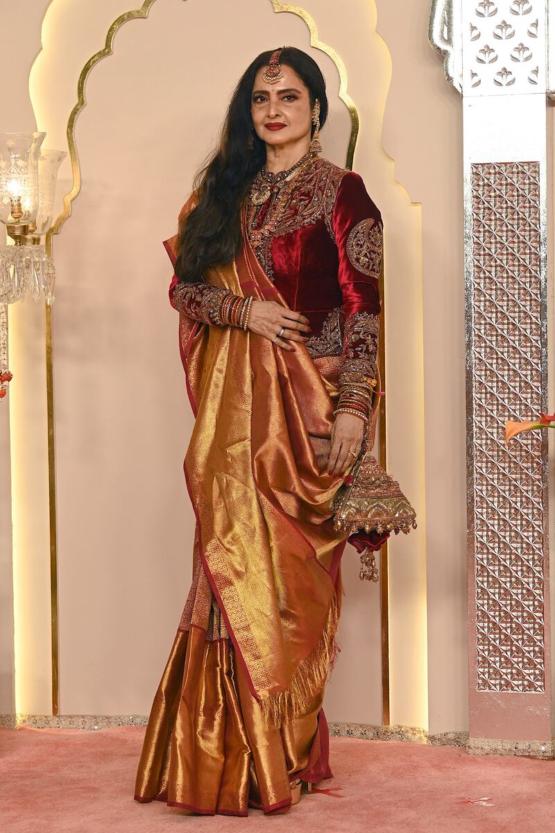 Ambani wedding: Bollywood actress Rekha. Photograph: Sujit Jaiswal/AFP via Getty