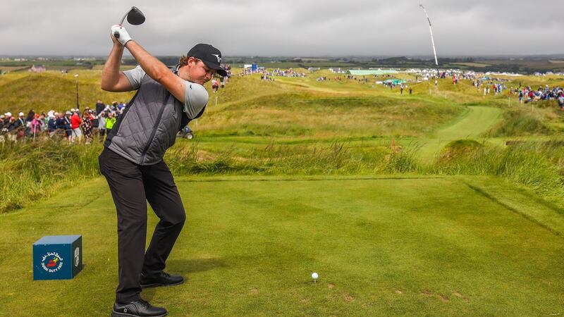 Eddie Pepperell is hot on the heels of leader Zander Lombard at Lahinch. Photograph: Oisin Keniry/Inpho