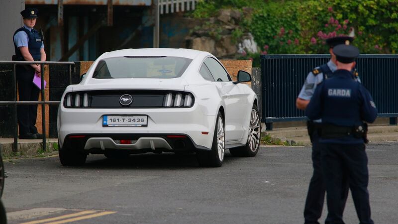 The scene of the shooting at Bray Boxing Club, Co Wicklow this morning. Photograph: Nick Bradshaw