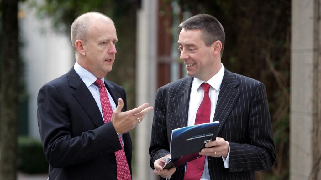 Chief executive Donal Murphy (right) with former chief executive Tommy Breen. Photograph: Eric Luke