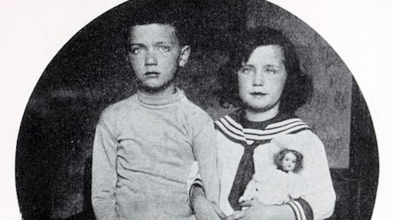 Giorgio and Lucia Joyce in Trieste, about 1914: Nora had a deeply important relationship with Giorgio. In cultures where sons are prized over daughters, mothers often expend more emotional effort on raising a boy. Nora and Joyce had hoped for another son. According to a Joyce family friend, Lucia felt “of little importance … and only the brother counted”