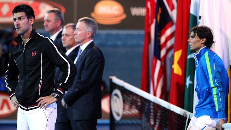 Novako Djokovic after his marathon Australian Open final win over Rafael Nadal in 2012. Photograph: Scott Barbour/Getty