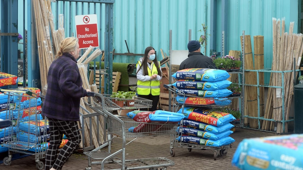 Newlands Home and Garden Centre, Newlands Cross, Dublin, where among the many to reopen as part of first phase of the lifting of Covid-19 restrictions on Monday. Photograph: Dara Mac Dónaill