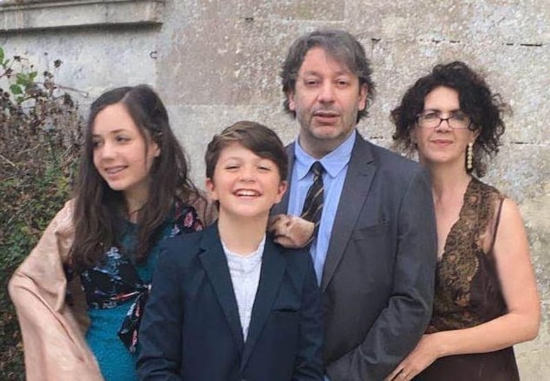 Missing out: Marie-Therese Keegan with her husband, Don West, and their children, Sawyer and Amber West