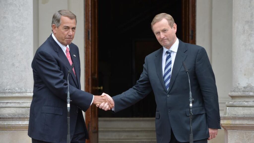 Irish-US links and the political impasse in Northern Ireland were among the subjects discussed in meetings between the speaker of the US House of Representatives John Boehner and Taoiseach Enda Kenny. Photograph: Alan Betson/The Irish Times.