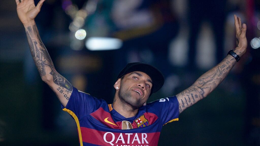 Brazil’s Dani Alves has told Barcelona he intends to leave the club, the Spanish champions have confirmed. Photo: Getty Images