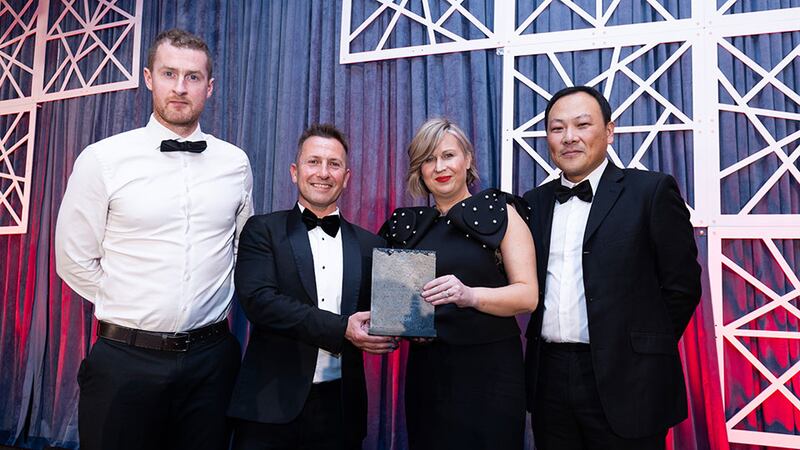 Stephen Pierce, Irish agent, Vescom presents the building of the year – tourism, leisure & hospitality to the Reddy Architecture and Urbanism team