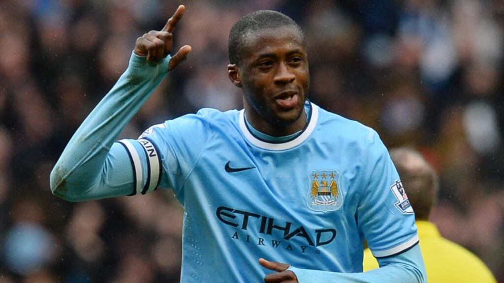 Manchester City’s Ivorian midfielder Yaya Toure: will be 33 when his contract runs out in two years’ time. Photo: Andrew Yates/AFP/Getty
