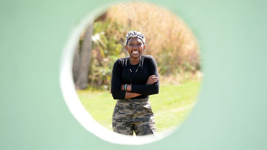 Karen Mukasa (17) from Uganda. She hopes to study health science at university in Ireland but also feels the urge to return to Uganda some day. Photograph: Alan Betson