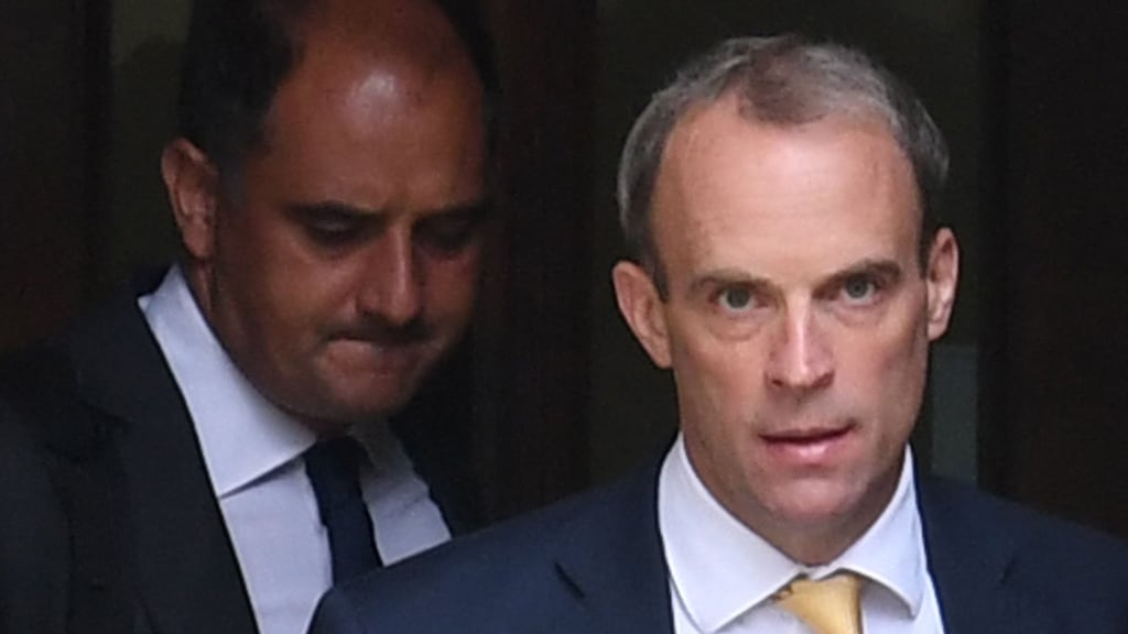 Dominic Raab: endured a two-hour grilling on Britain’s evacuation from Afghanistan from the foreign affairs select committee at Westminster. Photograph: Daniel Leal-Olivas/AFP/Getty