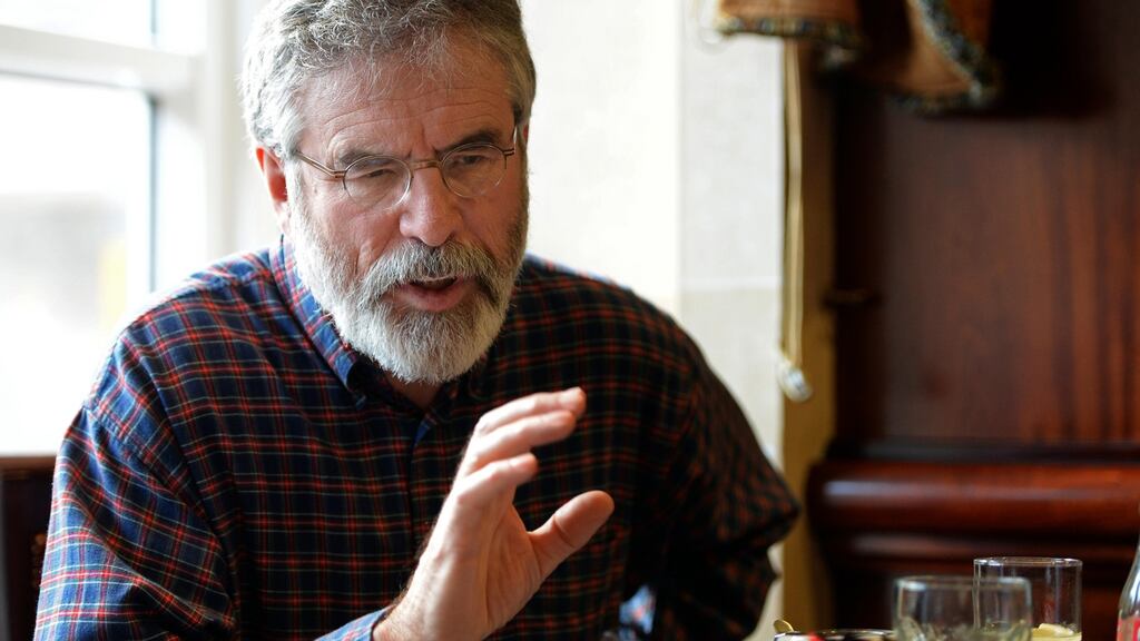 Sinn Féin president Gerry Adams has accused dissident republicans of being ‘at war’ with the nationalist community and challenged them to enter into dialogue in order to end their violence. Photograph: Eric Luke/The Irish Times