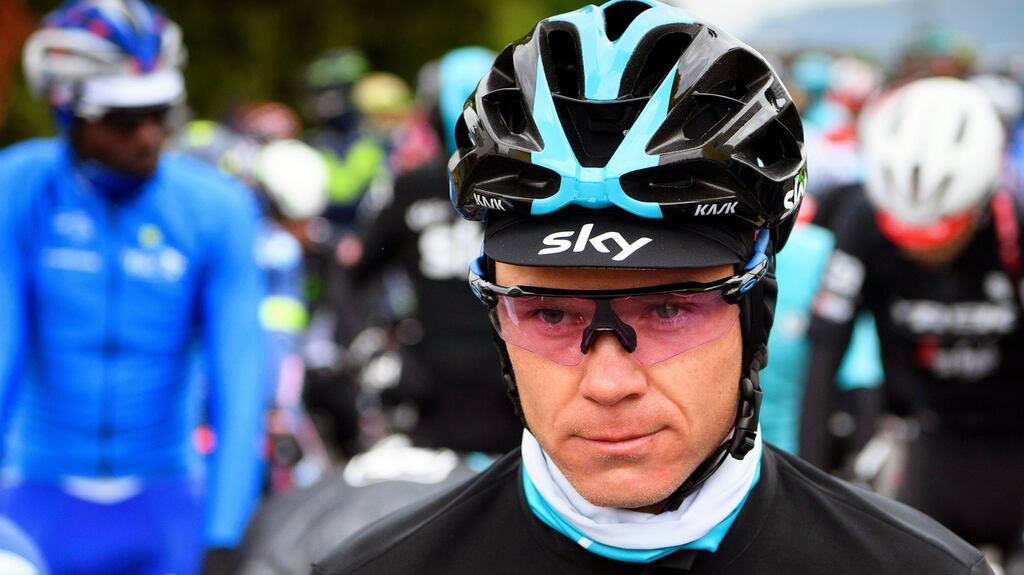 Three-time Tour de France winner Chris Froome says that he was knocked off his bike by a car driver during a training ride in southern France. Photograph: PA