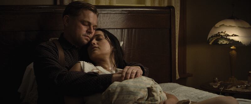 Leonardo DiCaprio and Lily Gladstone in Killers of the Flower Moon