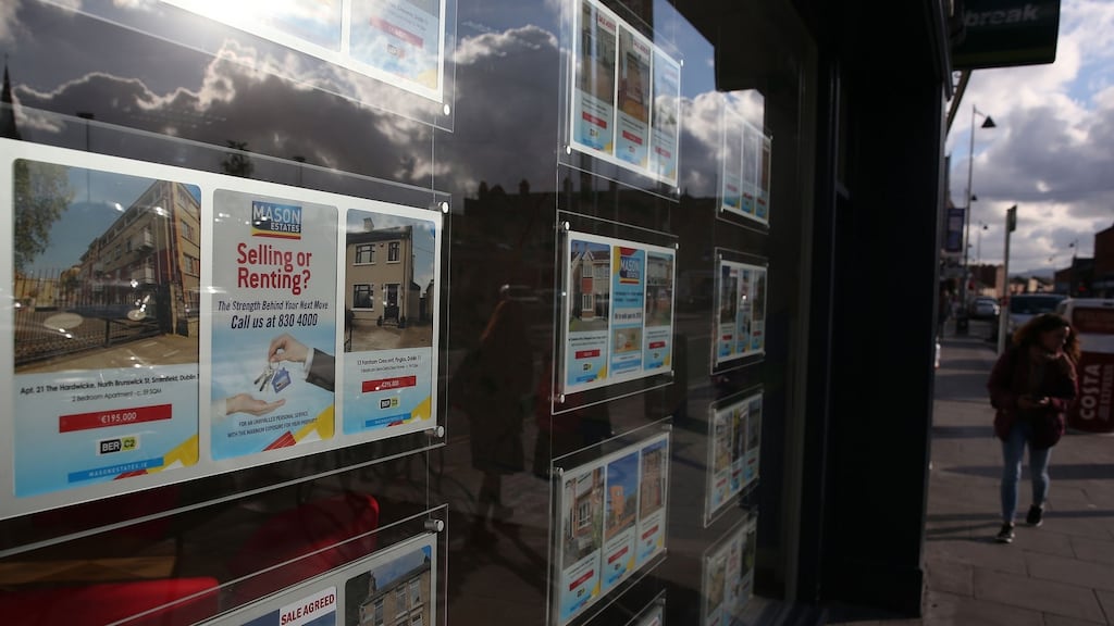 Help to buy? An estate agent’s shop window in Dublin. Photograph:   Brian Lawless/PA Wire
