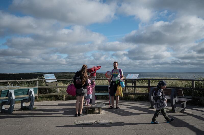 A lookout point on the island of Sylt, which most visitors reach one of two ways: by train or by private jet. Photograph: Lena Mucha/The New York Times