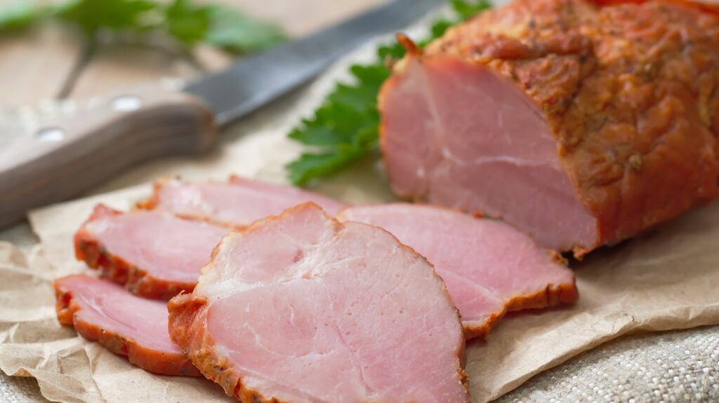 Pick up some hay in a pet shop and smoke your ham using that