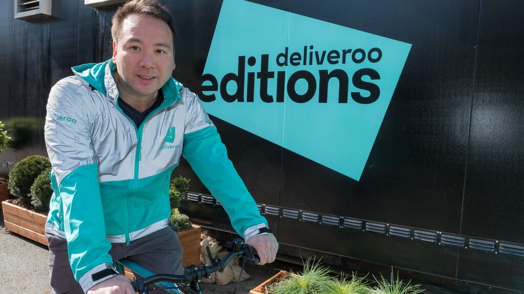 Deliveroo chief executive Will Shu at one of the company’s editions sites.