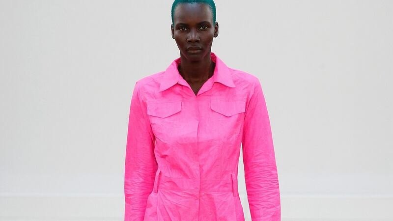 When it comes to colour, nobody commands it better than Conran wth a whipsmart pink jumpsuit.