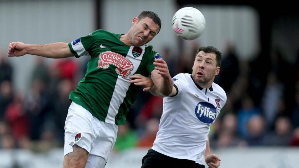 Cork’s Mark O’Sullivan, picured here in action against Dundalk, was Bohemian’s tormentor-in-chief at Turner’s Cross. Photograph: Donall Farmer/Inpho