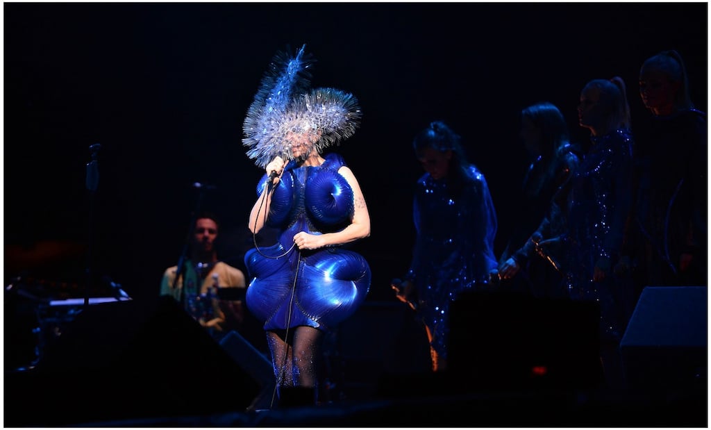 Björk on the main stage at Electric Picnic, Stradbally Co Laois.Photograph: Brenda Fitzsimons / The
Irish
Times