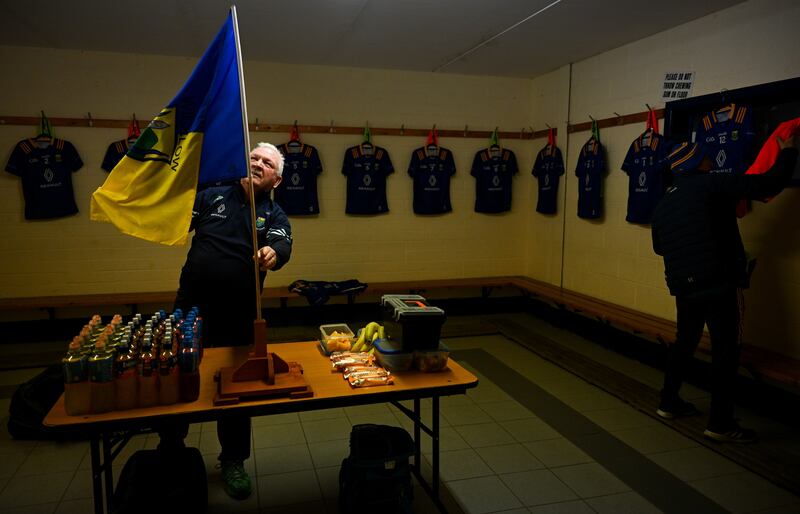 Wicklow kitmen Eugene Dooley (left) and Declan Doyle prepare their team’s dressingroom before a home defeat to Westmeath. Photograph Ray McManus/Sportsfile. Once again A Season of Sundays, from the Sportsfile photography agency, marks the end of the GAA season with a stunning collection of images. It is available at book stores nationwide and online at www.sportsfile.com and is priced at €29.95.