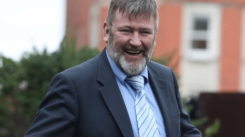 Fabian McGowan, a former garda who was based at Arklow Garda station, Co Wicklow, leaving the Four Courts on Monday. Photograph: Collins Courts