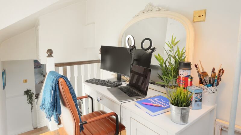 The home office area of the attic conversion.
