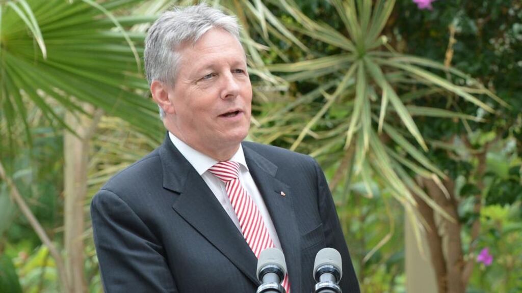 Northern Ireland First Minister Peter Robinson: ‘Things are going in the right direction.’ Photograph: Alan Betson
