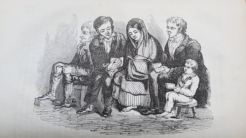 Irish class at Brosna, in north Co Kerry