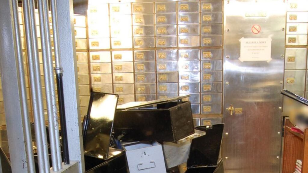 Inside the vault at the Hatton Garden Safe Deposit company which was robbed over the Easter weekend. Photograph: PA
