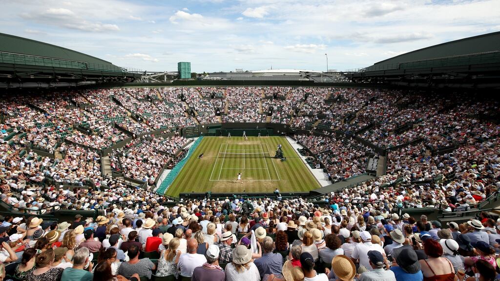 Number one court during this year’s Wimbledon Championships. Photograph: Getty Images