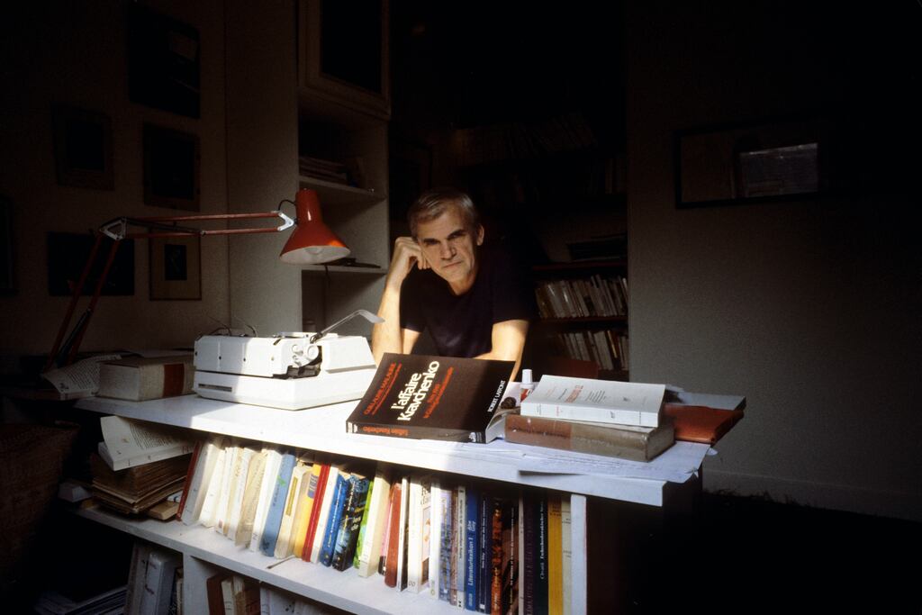 Milan Kundera in Paris in 1982. Photograph: Francois Lochon/Gamma-Rapho via Getty Images