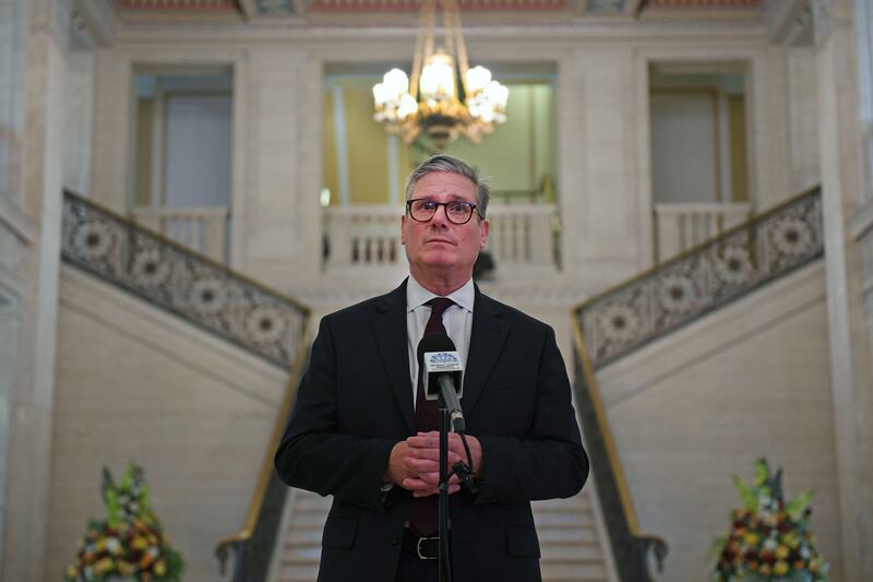 UK's new prime minister Keir Starmer in Stormont. Photograph: Charles McQuillan/Getty Images