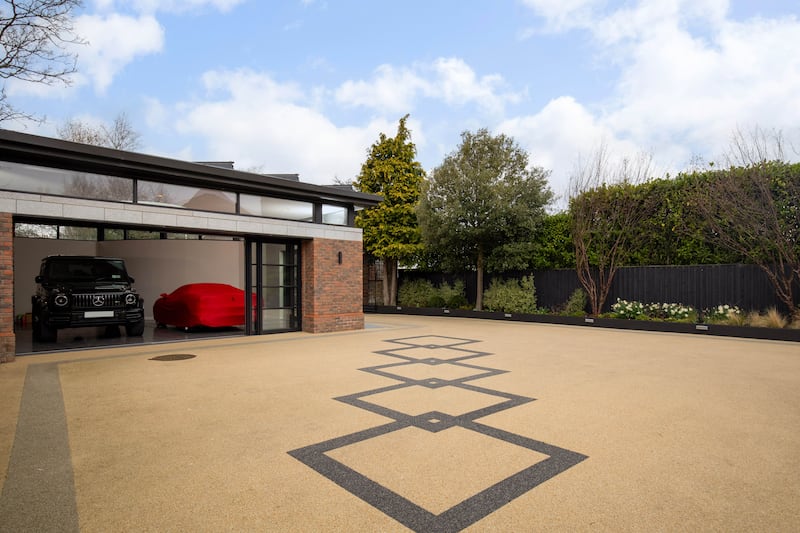 Garage and parking area