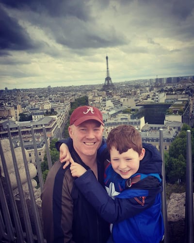 Ciarán and Nathan in Paris.