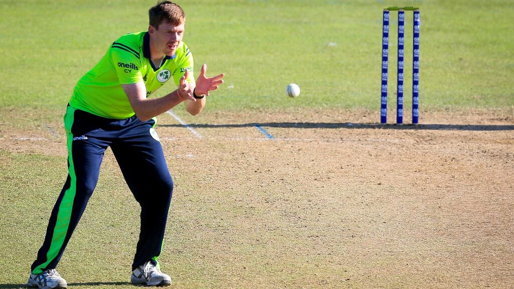 Craig Young took four wickets for 18 runs in the second ODI against the Netherlands in Utrecht. File photograph: Oisín Keniry/Inpho
