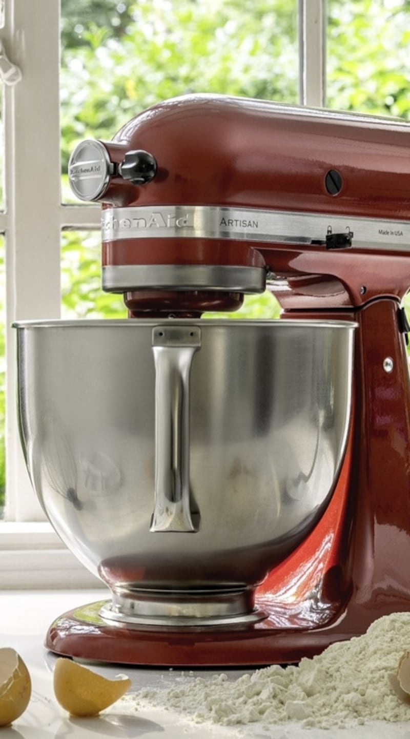 Chef Gwen McGrath uses a Kitchenaid for meringues and is currently making home-made walnut whips.