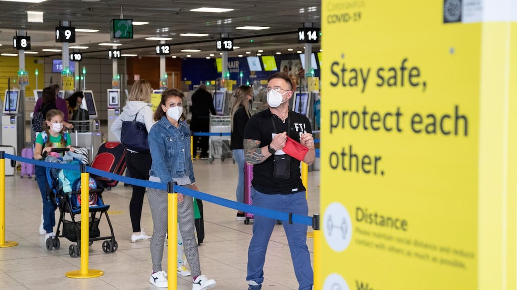 The Department of Transport was asked by the Cabinet a fortnight ago to investigate a system which would see passengers having to undergo Covid tests prior to their departure for Ireland. Photograph: Colin Keegan