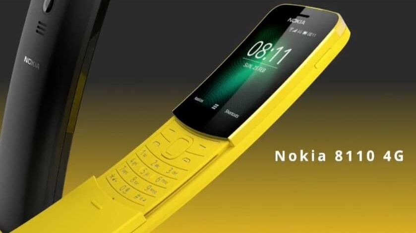 Nokia’s 8110 Banana Phone has a 25-day battery life on standby.
