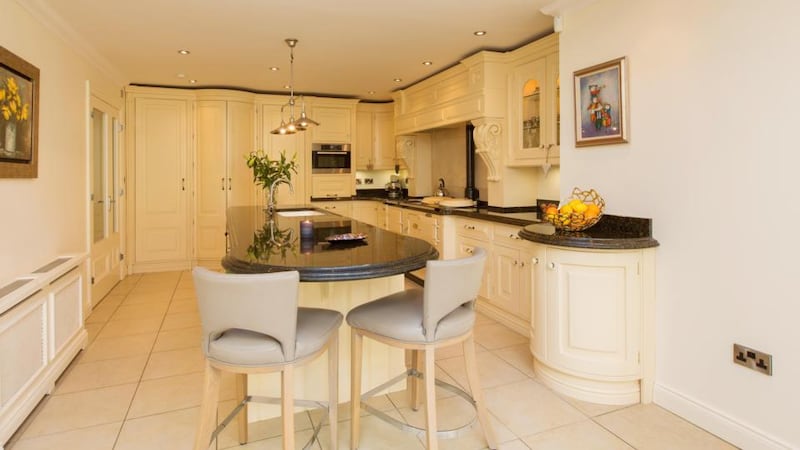 The kitchen at 66 Tritonville Road in Sandymount features a Miele oven and an electric hob as well as an Aga.