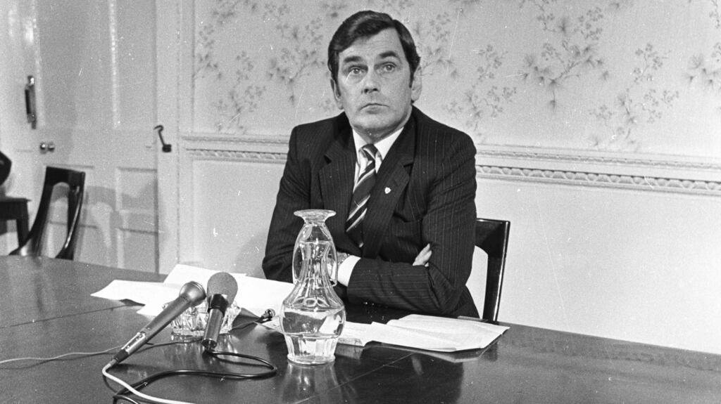 Former tánaiste Ray MacSharry at a press conference in Leinster House The former Tánaiste, Mr Ray MacSharry, at his press conference in Leinster House, yesterday