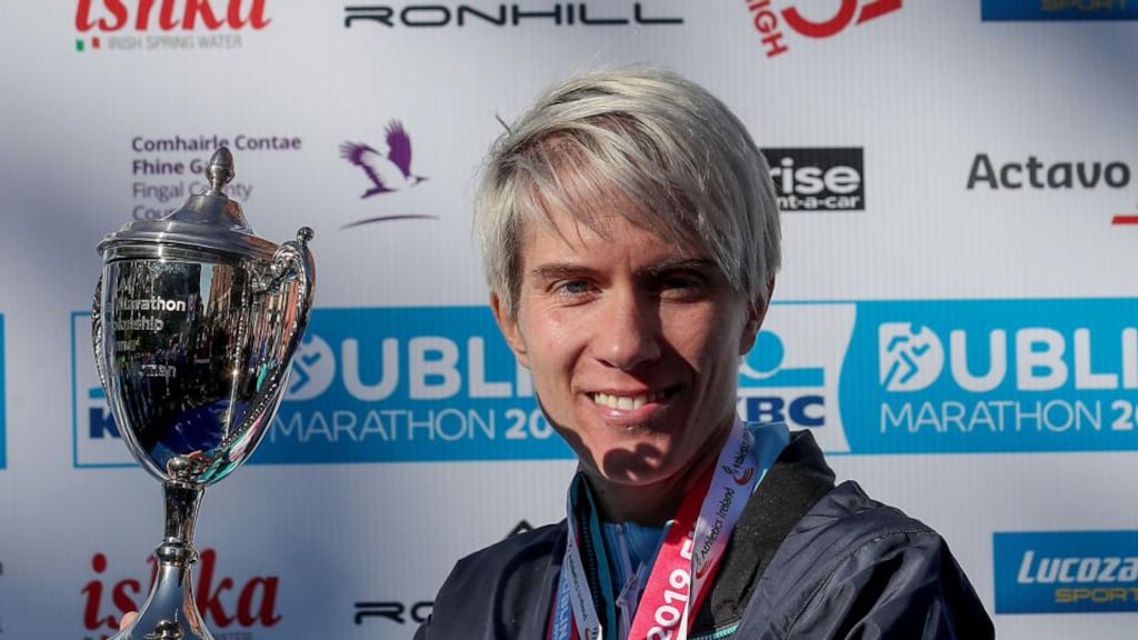 Aoife Cooke ran the fastest marathon by an Irish woman on home soil in the 2019 Dublin marathon. Photograph: Bryan Keane/Inpho
